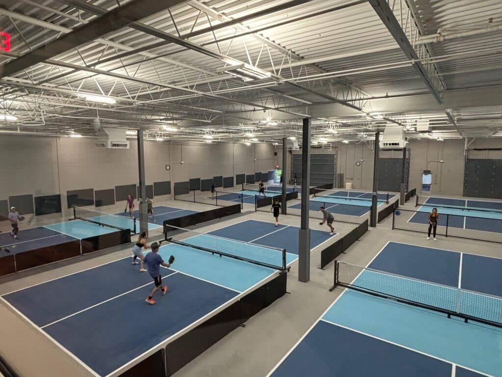 Indoor courts at The Pickleball Club of Tysons