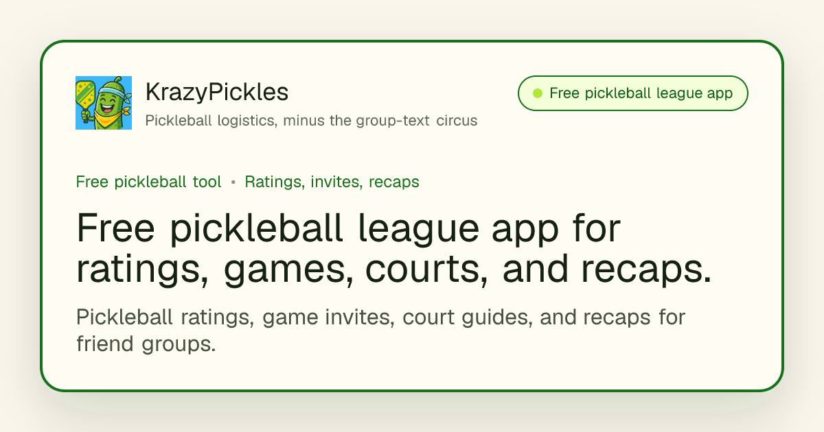 Free Pickleball League App | Ratings, Games & Courts